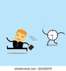 young man ran the clock symbol