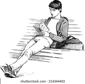 young man reading