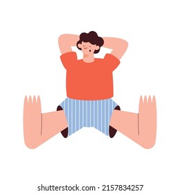joven relajándose en la cama