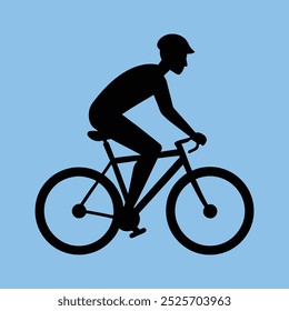 Young Man Riding Bicycle Silhouette: Embrace the Joy of Cycling