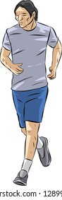 young man running