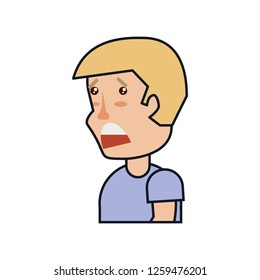 young man sad avatar character
