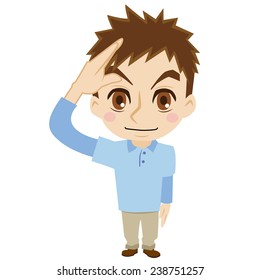 young man to salute