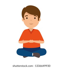 Young Man Seated Avatar Character