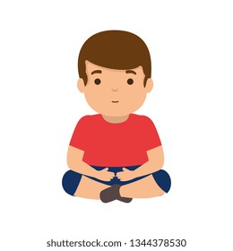 young man seated avatar character