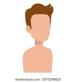 young man shirtless avatar character