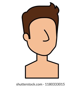 young man shirtless avatar character