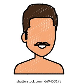 young man shirtless avatar character