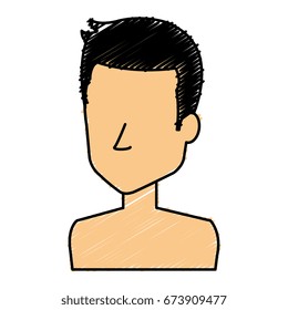 young man shirtless avatar character