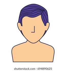 young man shirtless avatar character