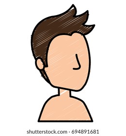 young man shirtless avatar character