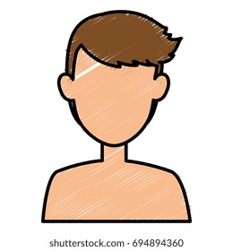 young man shirtless avatar character