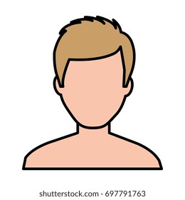 young man shirtless avatar character