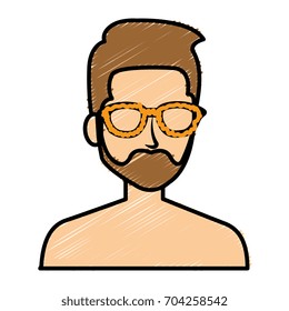 young man shirtless avatar character