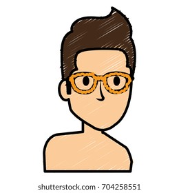 young man shirtless avatar character