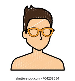 young man shirtless avatar character