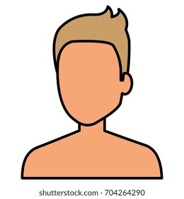 young man shirtless avatar character