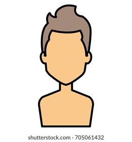 young man shirtless avatar character