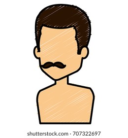 young man shirtless avatar character