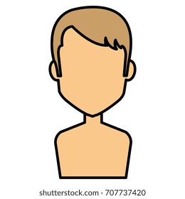 young man shirtless avatar character