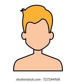 young man shirtless avatar character