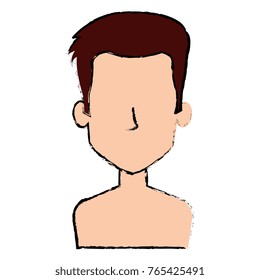 young man shirtless avatar character