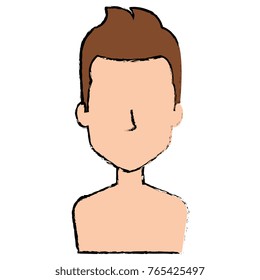 young man shirtless avatar character
