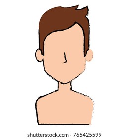 young man shirtless avatar character