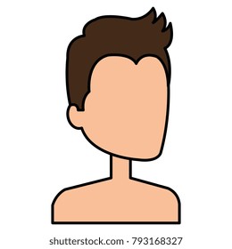young man shirtless avatar character