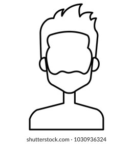 young man shirtless with beard avatar character