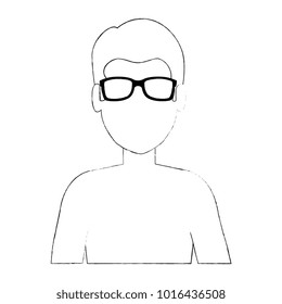 young man shirtless character