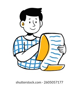 young man shopping vector illustration
