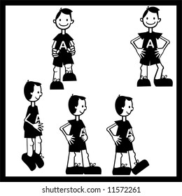 young man show how to do sport