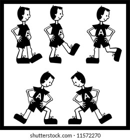 young man show how to do sport