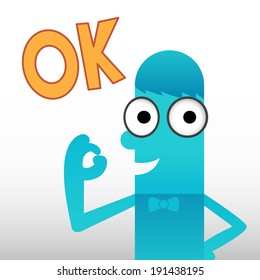  young man showing Ok sign