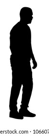 Young man silhouette