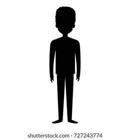 young man silhouette avatar character