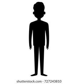 young man silhouette avatar character