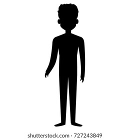 young man silhouette avatar character