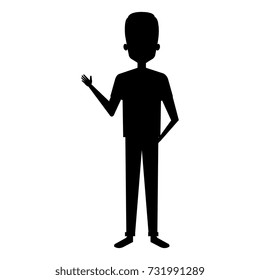 young man silhouette avatar character