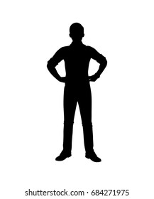 Young Man Silhouette Isolated Vector Stock Vector (Royalty Free ...