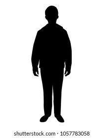 Young man silhouette vector