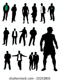 young man silhouettes