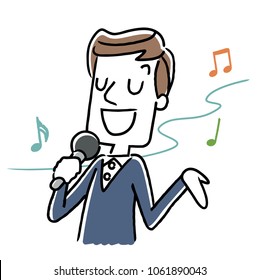 Young man: to sing
