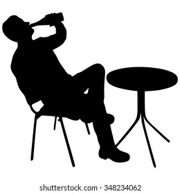 986 Man drinking beer silhouette Stock Vectors, Images & Vector Art ...