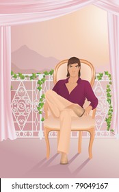 young man sitting at chair