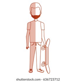 young man with skateboard casual avatar