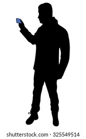 young man with smart phone in the hands