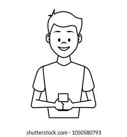Young man with smartphone