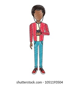 Young man with smartphone